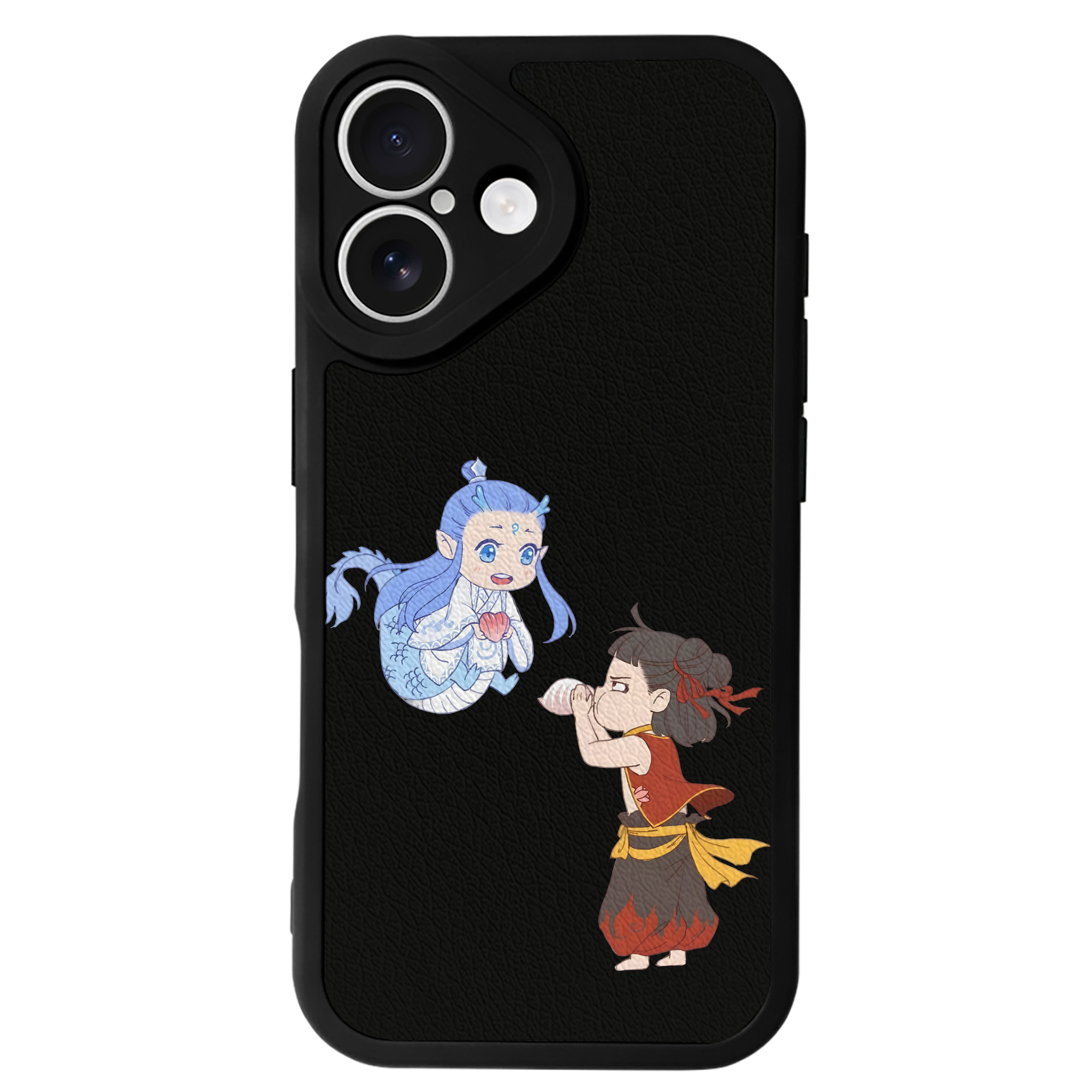 （画像用） Ne Zha 2 ナタ 魔童の大暴れ 【iPhone 16シリーズ対応】シリコンスマホケース（レザー調） 材質：シリコン